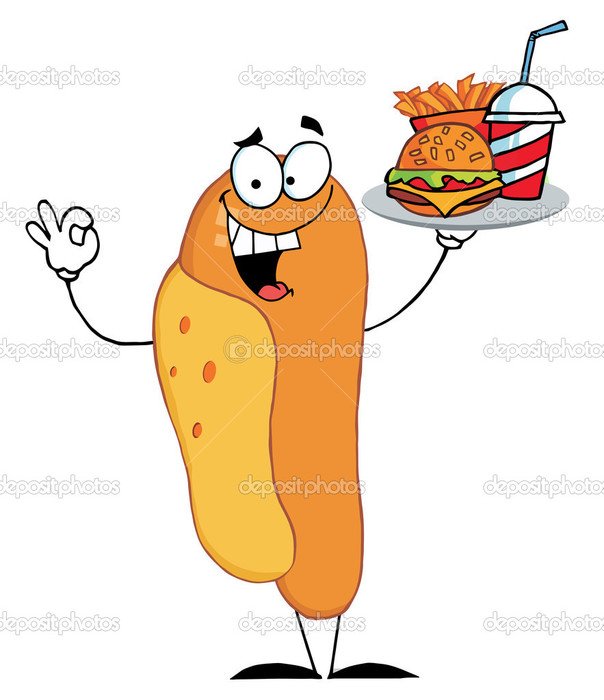 Cartoon Hot Dog N24