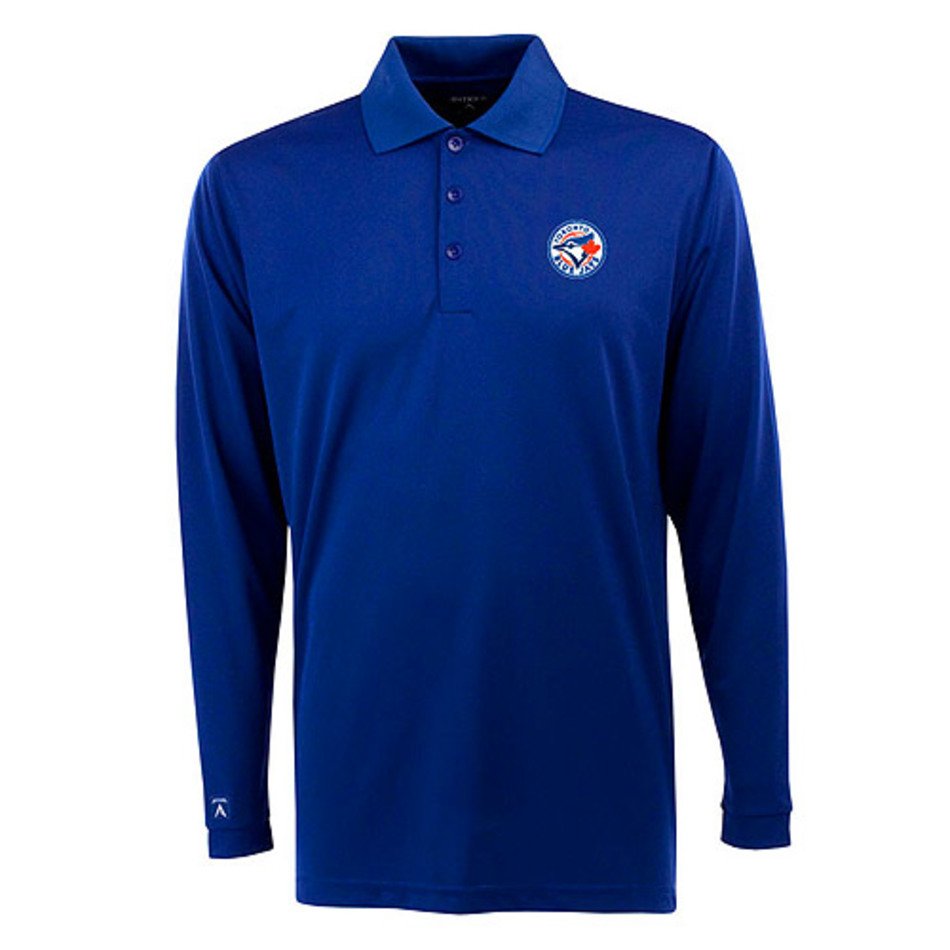 Jays Long Sleeve Exceed Desert Dry trade Polo By Antigua MLBcom Shop