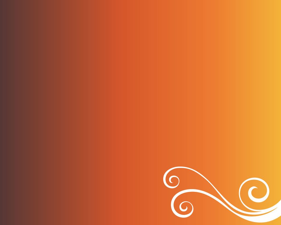 orange gradient background with white swirls at corner, drawing
