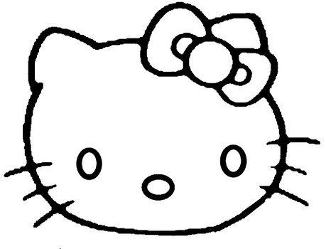 Hello Kitty Face Coloring Pages