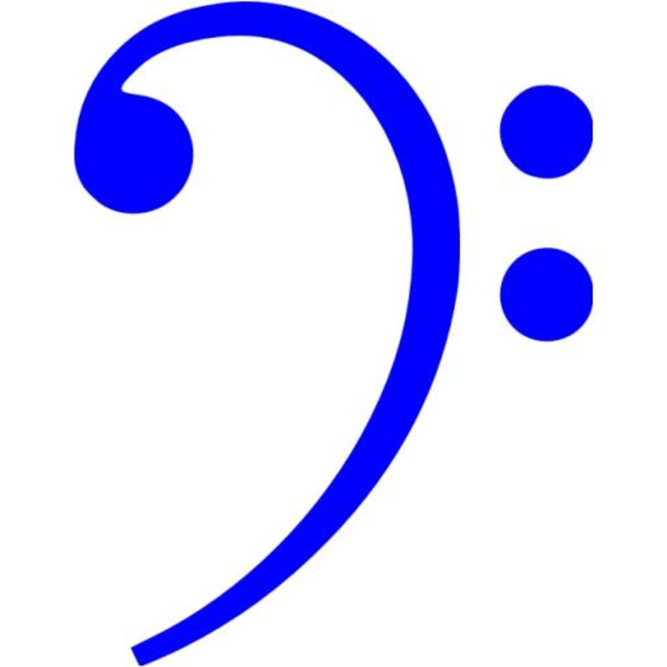Blue Bass Clef