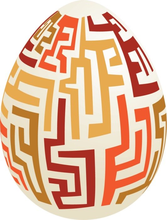 clipart of the colorful egg