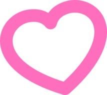 Red Heart Outline Clip Art N36
