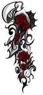 Tribal Rose Tattoos drawing