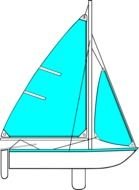 Sailboat Clip Art drawing