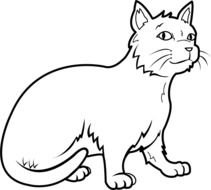 Animal Clip Art Black And White Cat