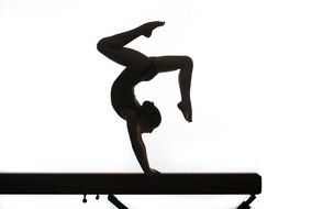 gymnast on the balance beam