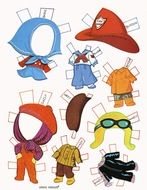 Paper Dolls Recortables drawing