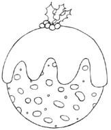 Plum Pudding Coloring Page