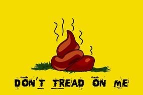 Colorful "Don't Tread On Me" clipart