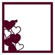 maroon frame with hearts