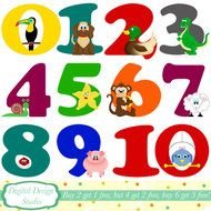 Clip Art Numbers 1 10 N30
