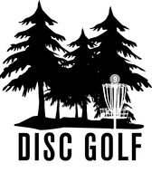 Black and white Disc Golf clipart