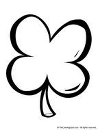 Four Leaf Clover Coloring Pages Printable N2