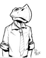 Dinosaur Head man Drawing