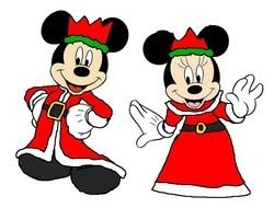 Mickey Mouse And Minnie Christmas
