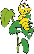 yellow Worm drawing