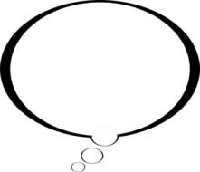 white oval thought bubble