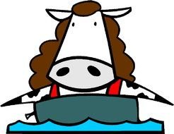 cartoon Cow as a drawing