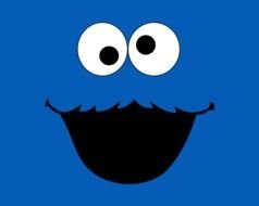 Animated Cookie Monster face drawing
