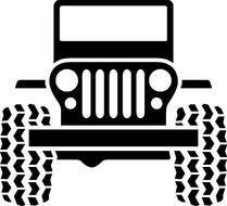 black and white drawing of a car