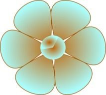 Turqoise Flower Clip Art