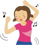 cartoon woman dancing and Singing