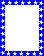 Blue Star Border Clip Art N10