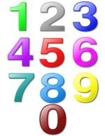 colorful digits, Clip Art