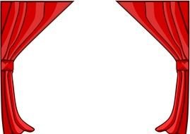 Red Theater Curtains, drawing