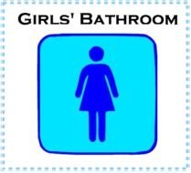 Girls Bathroom Sign Clip Art