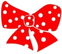 Blue Polka Dot Bow Clip Art N4