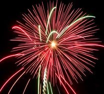big fireworks in the night sky