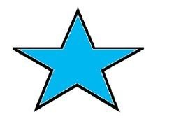 blue Star Shape drawing