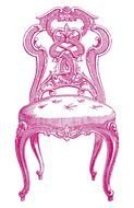 clipart of the pink Vintage Chair