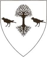 illustration of a tree with birds on a shield