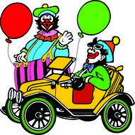 Cartoon Clown Car drawing