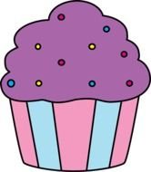 With Sprinkles Clip Art Image Purple Cupcake Colorful