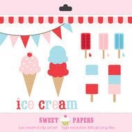 Ice Cream Border pink drawing