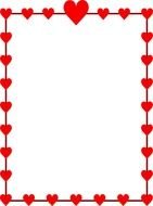 Clipart of Valentine Heart Border