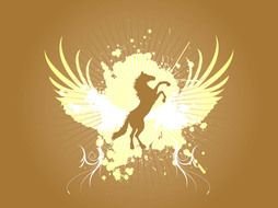 Grunge Horse Background drawing