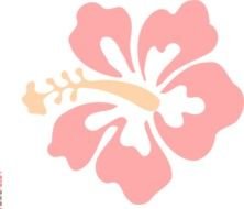 Blue Hibiscus Flower Clip Art N5