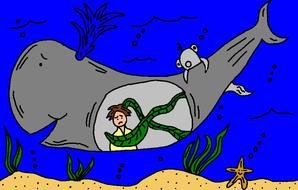 Jonah And Whale Clip Art drawing