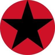 Black Stars Clipart Roudel Star Red Circle