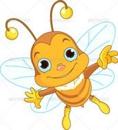 GraphicRiver Cute Bee Flying 7823532