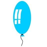 Balloon Skinny Blue Clipart