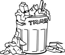 Trash Can Coloring Page