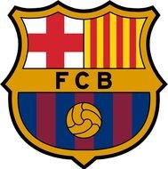 colorful Logo of Barcelona football club