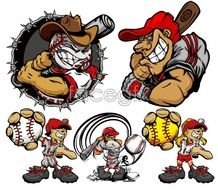 Baseball Player Cartoon Character