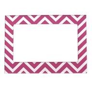 Stylish Girly Pink Chevron Zigzag Andes Pattern Frame Magnet